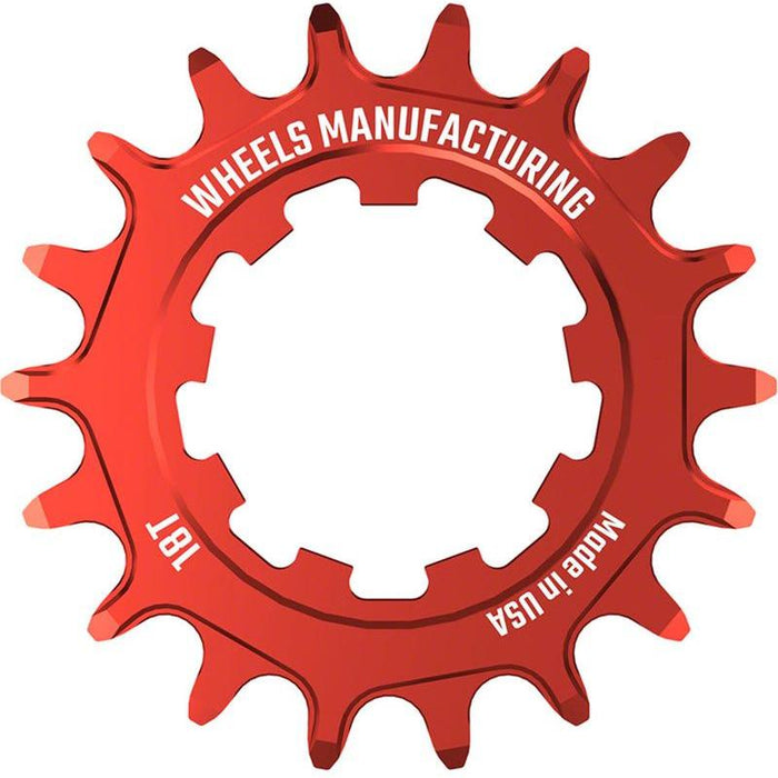 Wheels Manufacturing SOLO-SPEED Cog - 18t Fits SOLO-SPLINE and SOLO-XD kits Red
