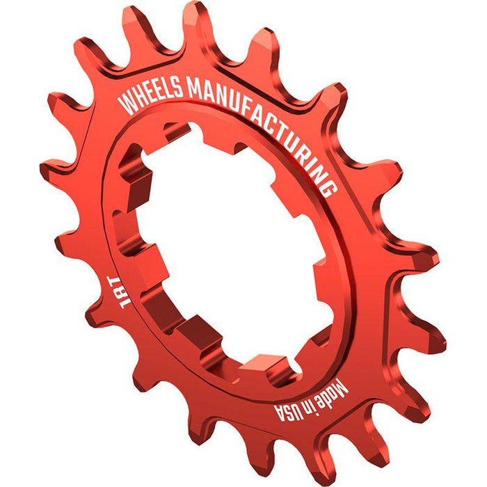 Wheels Manufacturing SOLO-SPEED Cog - 18t Fits SOLO-SPLINE and SOLO-XD kits Red