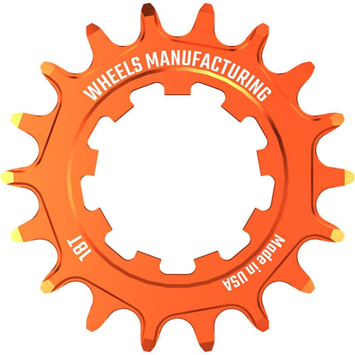 Wheels Manufacturing SOLO-SPEED Cog - 18t Fits SOLO-SPLINE and SOLO-XD kits Orange