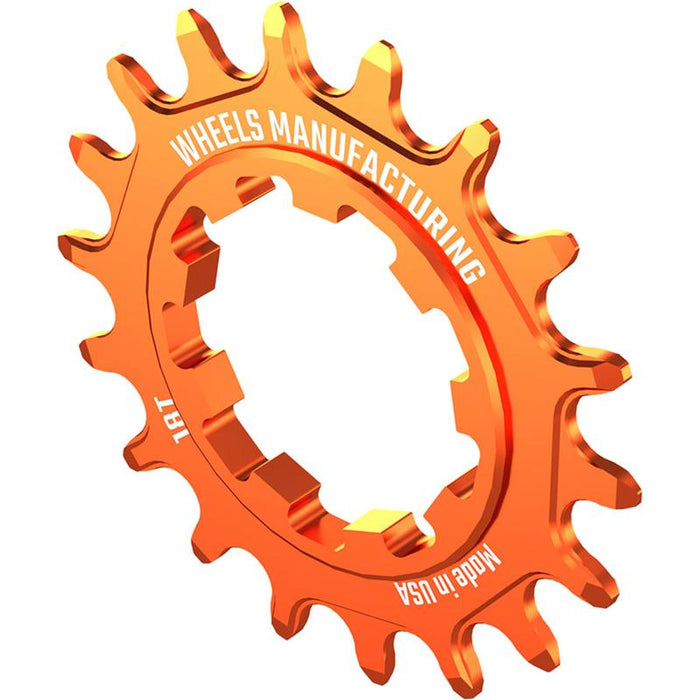 Wheels Manufacturing SOLO-SPEED Cog - 18t Fits SOLO-SPLINE and SOLO-XD kits Orange