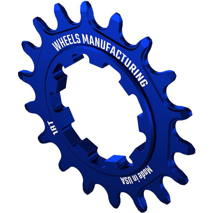 Wheels Manufacturing SOLO-SPEED Cog - 18t Fits SOLO-SPLINE and SOLO-XD kits Blue