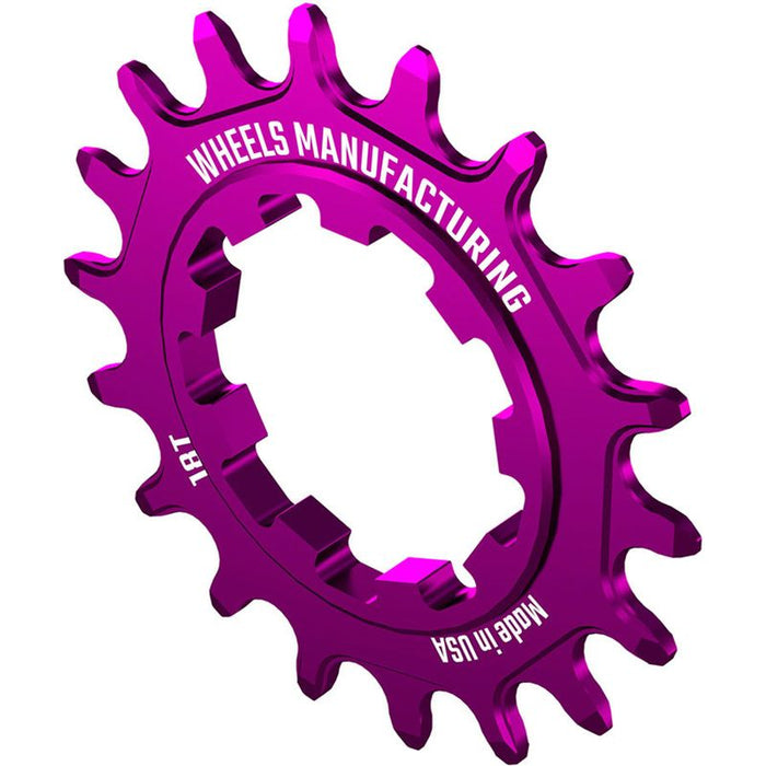 Wheels Manufacturing SOLO-SPEED Cog - 18t Fits SOLO-SPLINE and SOLO-XD kits Purple