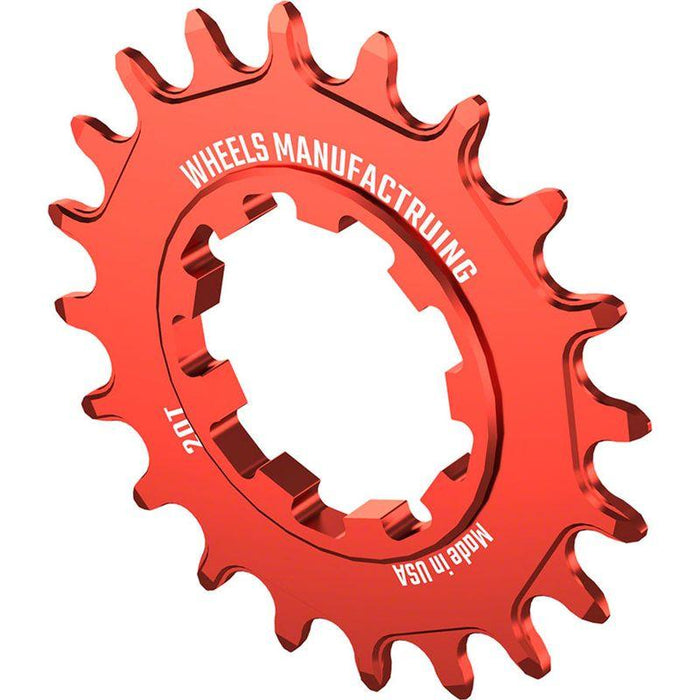 Wheels Manufacturing SOLO-SPEED Cog - 20t Fits SOLO-SPLINE and SOLO-XD kits Red