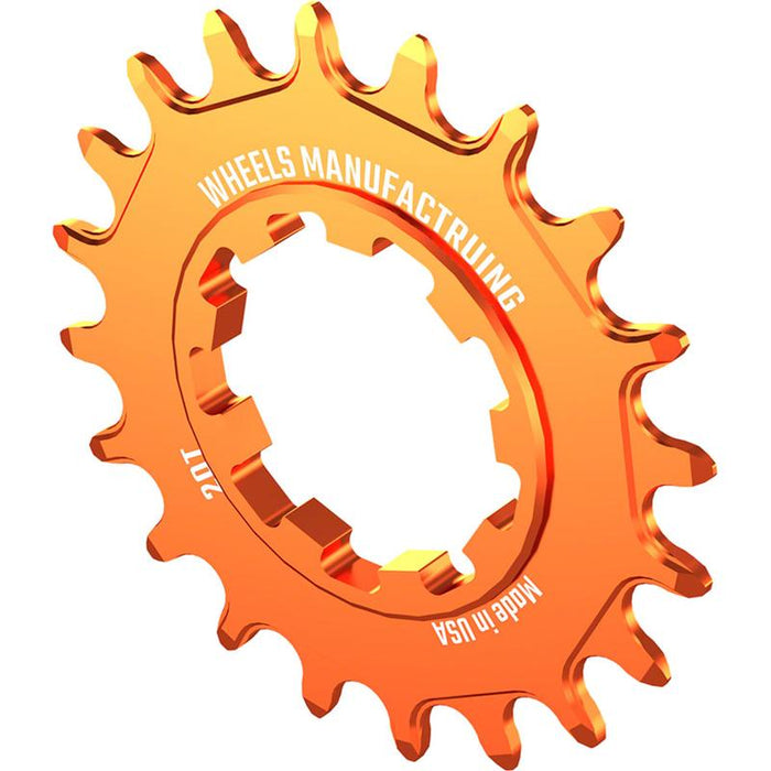 Wheels Manufacturing SOLO-SPEED Cog - 20t Fits SOLO-SPLINE and SOLO-XD kits Orange