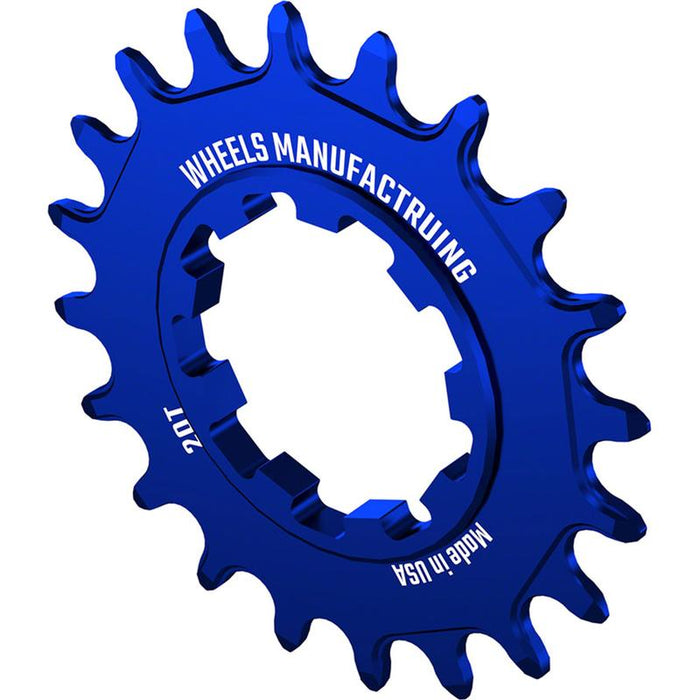 Wheels Manufacturing SOLO-SPEED Cog - 20t Fits SOLO-SPLINE and SOLO-XD kits Blue