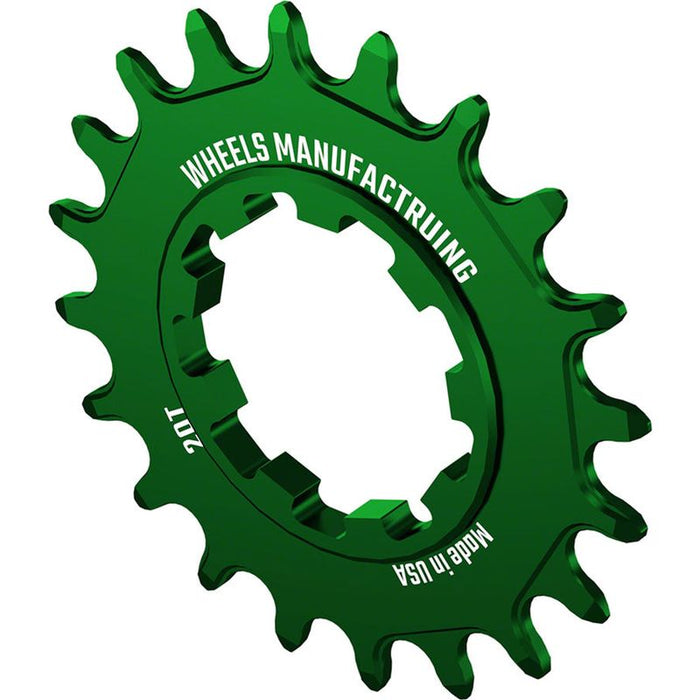 Wheels Manufacturing SOLO-SPEED Cog - 20t Fits SOLO-SPLINE and SOLO-XD kits Green