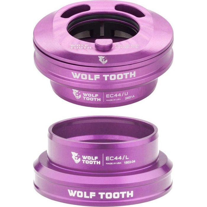 Wolf Tooth Premium Internal Headset - EC44 Upper / EC44 Lower For Enve In-Route System Only Purple