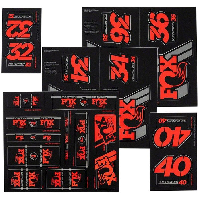 FOX Racing Heritage Decal Kit Bicycle Stickers