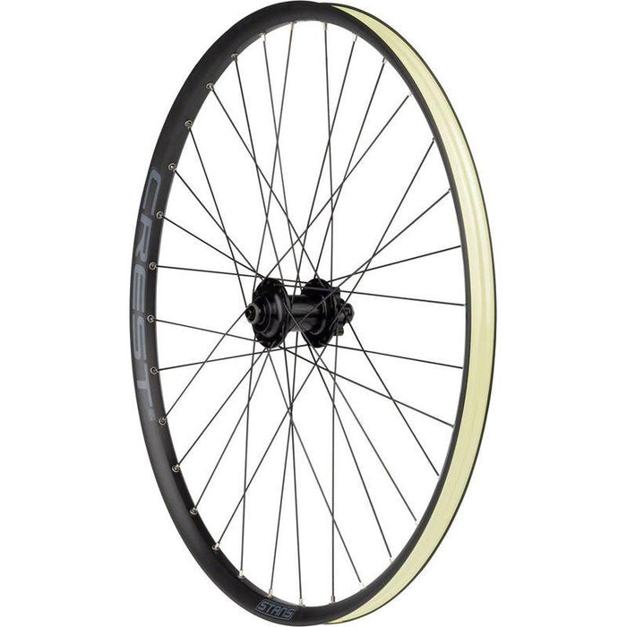 Stans No Tubes Crest S2 Front Wheel - 26 QR x 100mm 6-Bolt Black