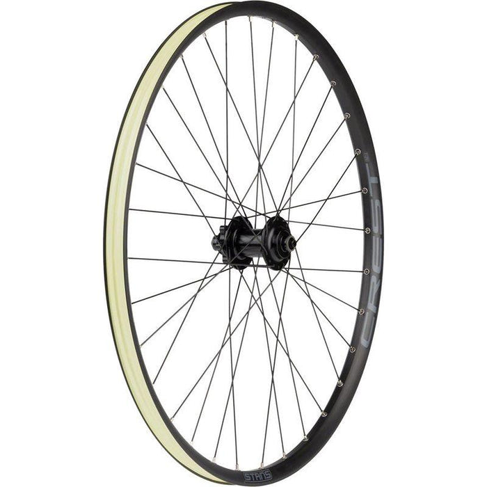 Stans No Tubes Crest S2 Front Wheel - 26 QR x 100mm 6-Bolt Black