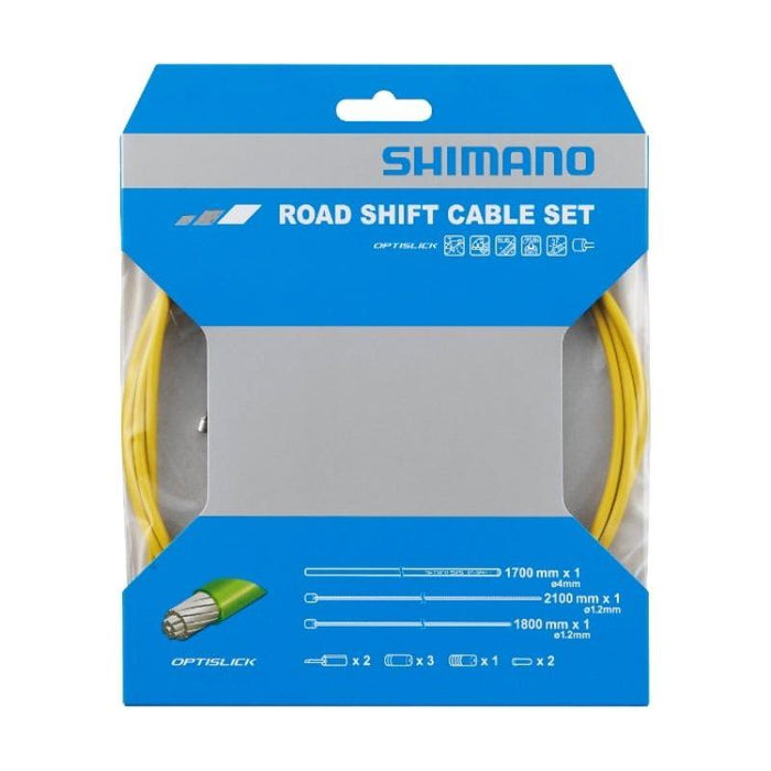 Shimano Road Optislick Shift Cable Set Yellow Bicycle Cables