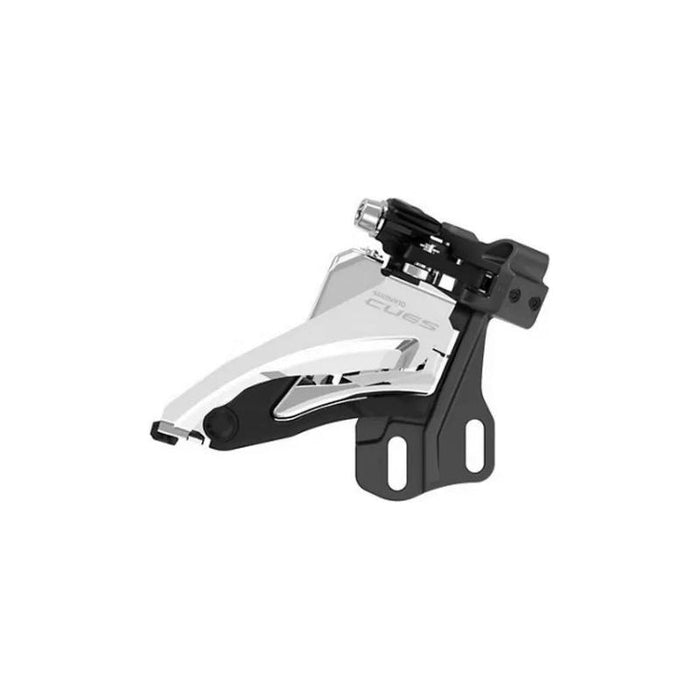 Shimano Cues Fd-U6000-E Front Derailleur - 10/11-Speed Double Side Swing E-Type Mount (W/O Bb Bracket Plate) 36/40T Max Black/Silver Bicycle Derailleurs