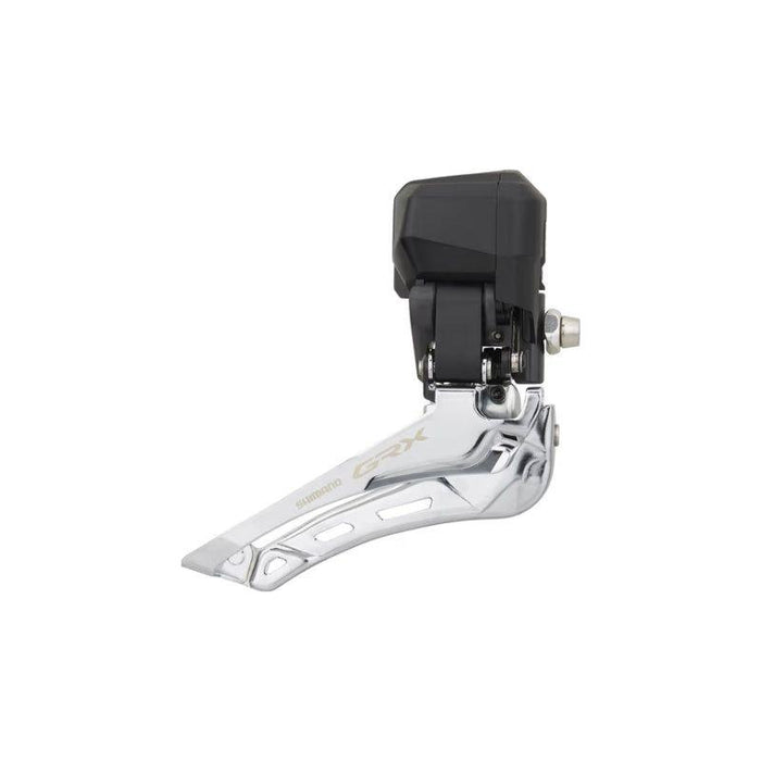 Shimano Grx Fd-Rx825 Di2 Front Derailleur - 2X12-Speed Braze-On Down Swing For 46-48T Max Black/Silver Bicycle Derailleurs