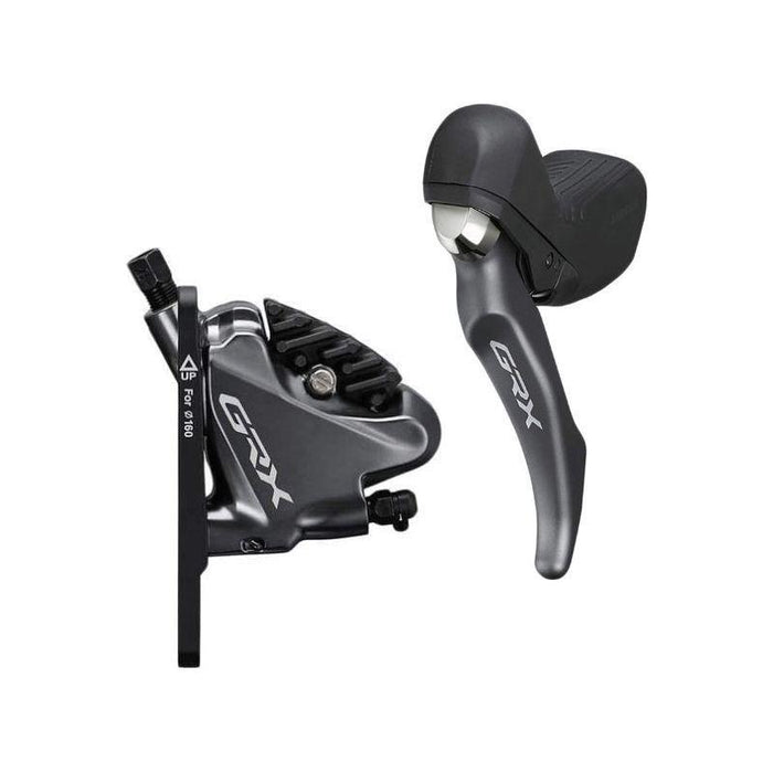 Shimano Grx St-Rx810-La/Br-Rx810 Disc Brake And Lever/Drop Bar Seatpost Remote - Front Hydraulic Flat Mount Resin Pads Black Bicycle Brake Levers