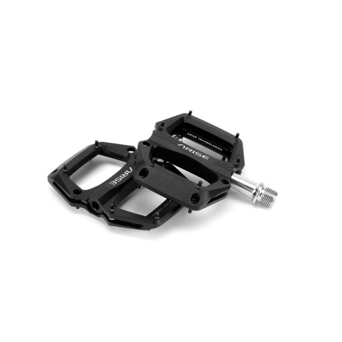 ARISE, Helium Expert, Platform Pedals, Body: Alloy, Spindle: Cr-Mo, 9/16'', Black, Pair