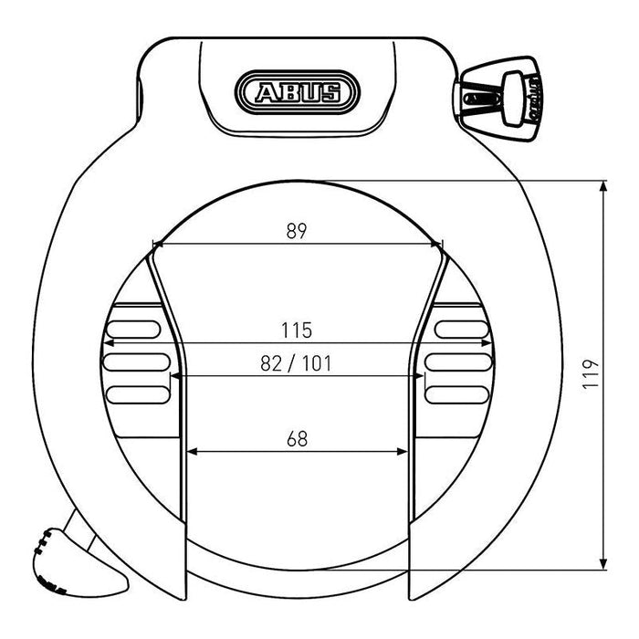 ABUS Amparo 4750S Frame/Wheel Lock Bicycle Frame Locks
