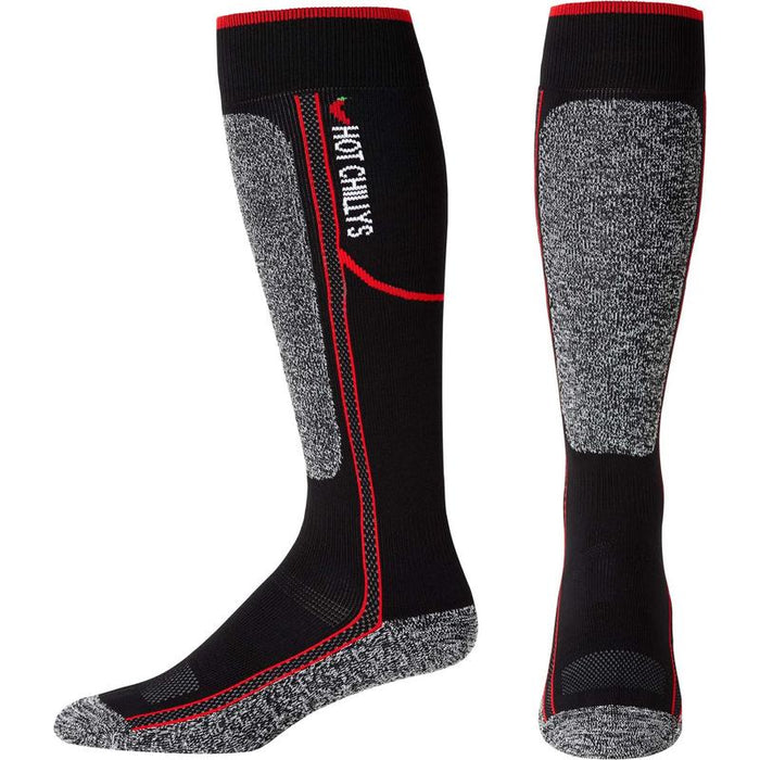 Hot Chillys Elite Low Volume Sock Black/Red Large