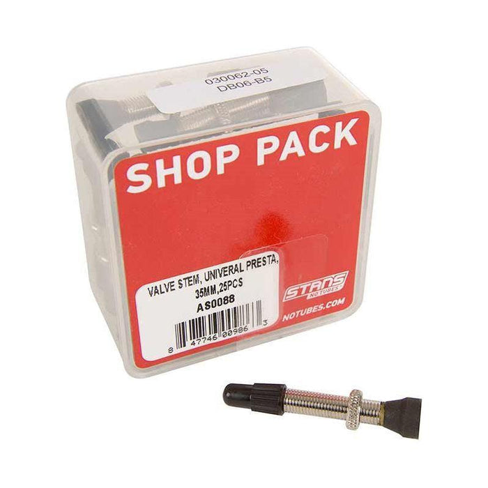 Stans No Tubes Tubeless Universal Valve Stems - Brass 35mm 25-pack
