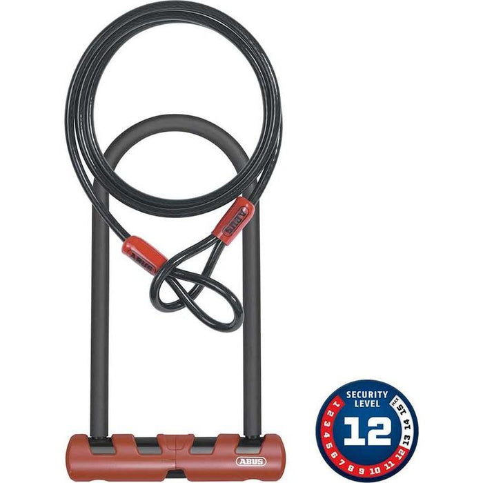 ABUS Ultimate 420/170HB230 + USH Bracket + 10/120 Cable with Loops Bicycle U-Locks