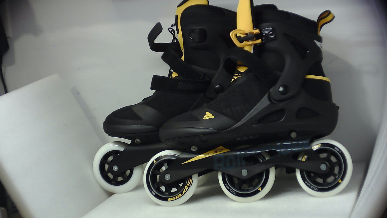 Rollerblade Macroblade 100 3Wd Black/Saffron Yellow 11.5 (Without Original Box)