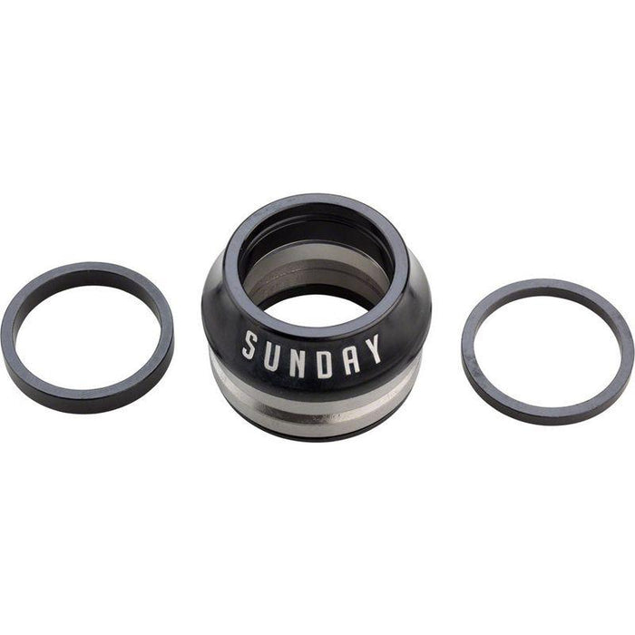 Sunday Integrated 1-1/8 15mm Black Conical Bicycle Headsets