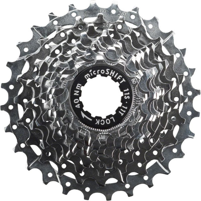 microSHIFT H11 Cassette - 11 Speed 11-28t Silver Chrome Plated