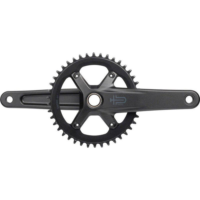 microSHIFT Sword 1x Crankset - 172.5mm 10-Speed 42t 110 Asym BCD 24mm Spindle Black