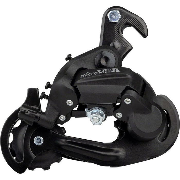 microSHIFT M21 Rear Derailleur - 67 Speed Short Cage Dropout Claw Hanger Black