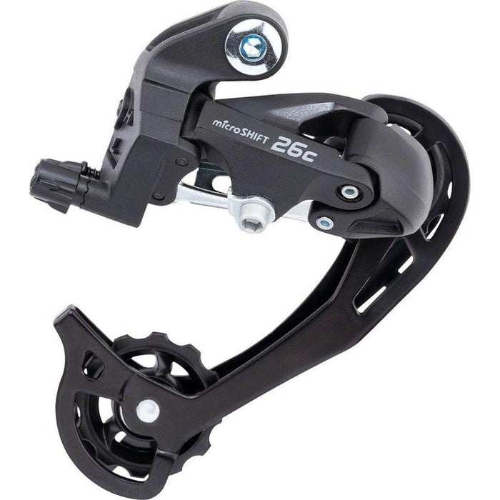 microSHIFT M26C Rear Derailleur - 7/8 Speed Long Cage for 13-34t Freewheel Black