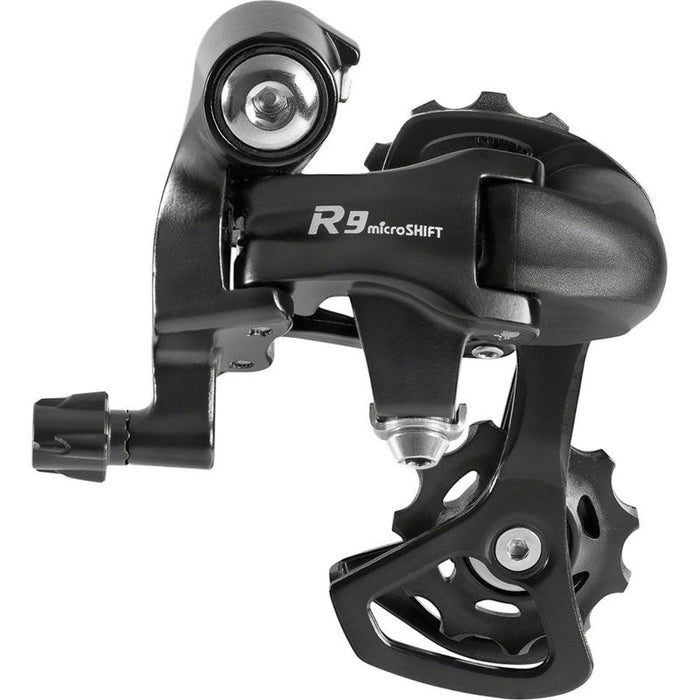 microSHIFT R9 Rear Derailleur - 9-Speed Short Cage Shimano Road Compatible Black