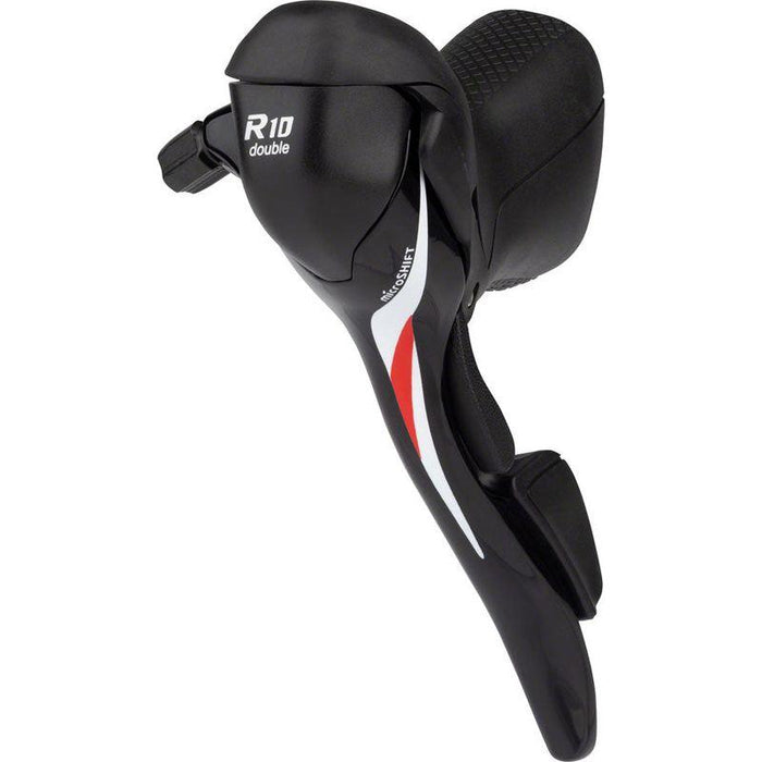 microSHIFT R10 Left Drop Bar Shift Lever - Double Shimano Compatible Black