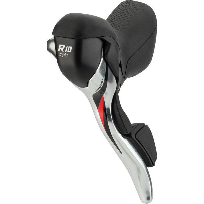 microSHIFT R10 Left Drop Bar Shift Lever Triple Shimano Compatible Silver