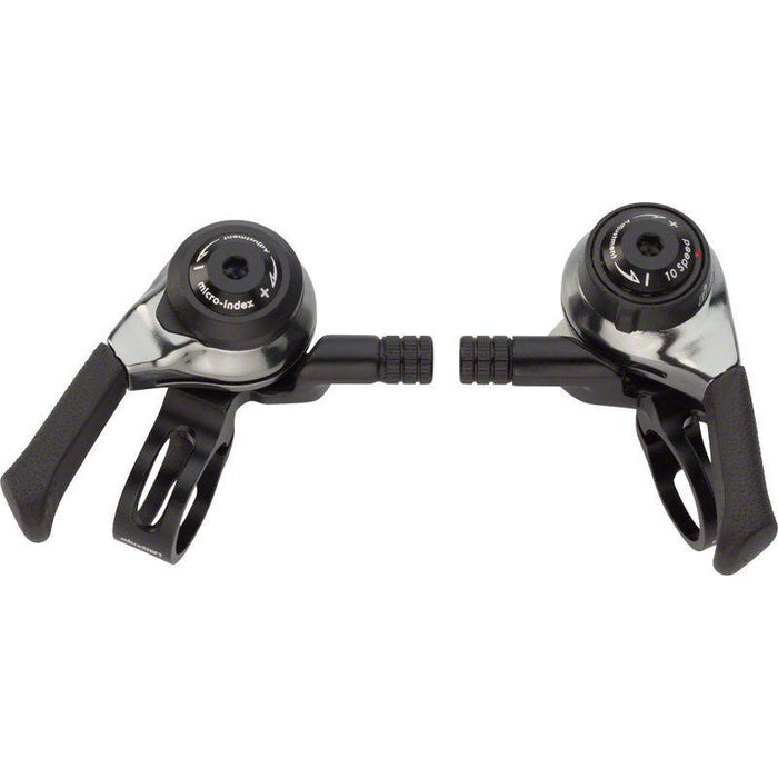 microSHIFT Thumb Shifter Set 10-Speed Mountain Double/Triple Shimano DynaSys Compatible Black