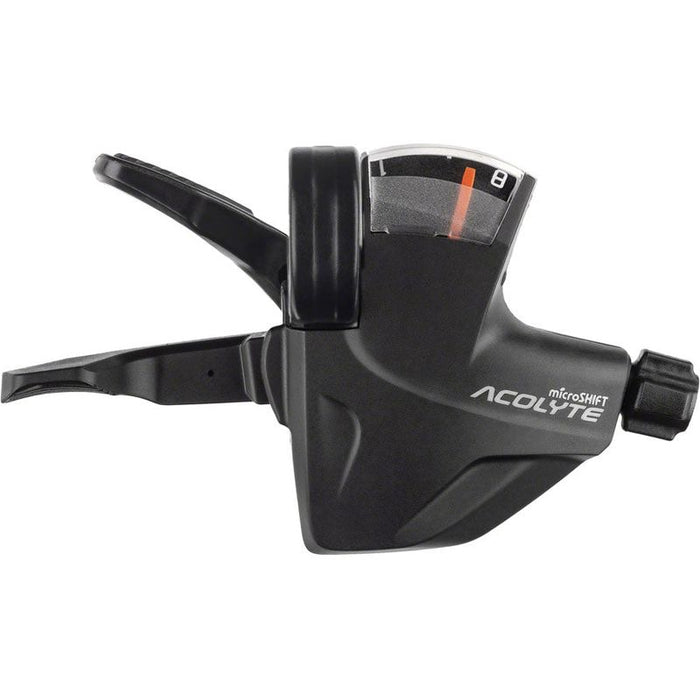 microSHIFT Acolyte Quick Trigger Pro Right Shifter - 1x8 Speed Gear Indicator Black Acolyte Compatible Only