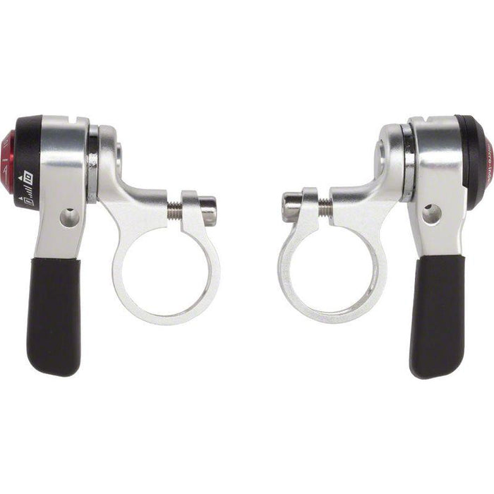 microSHIFT Thumb Shifter Set 10-Speed Road Double/Triple Shimano Compatible Silver