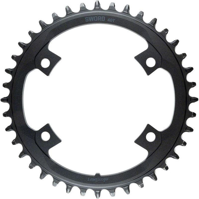 microSHIFT Sword Chainring - 40t 110 Asym BCD For 1x 9/10-Speed Black