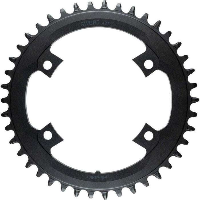 microSHIFT Sword Chainring - 42t 110 Asym BCD For 1x 9/10-Speed Black