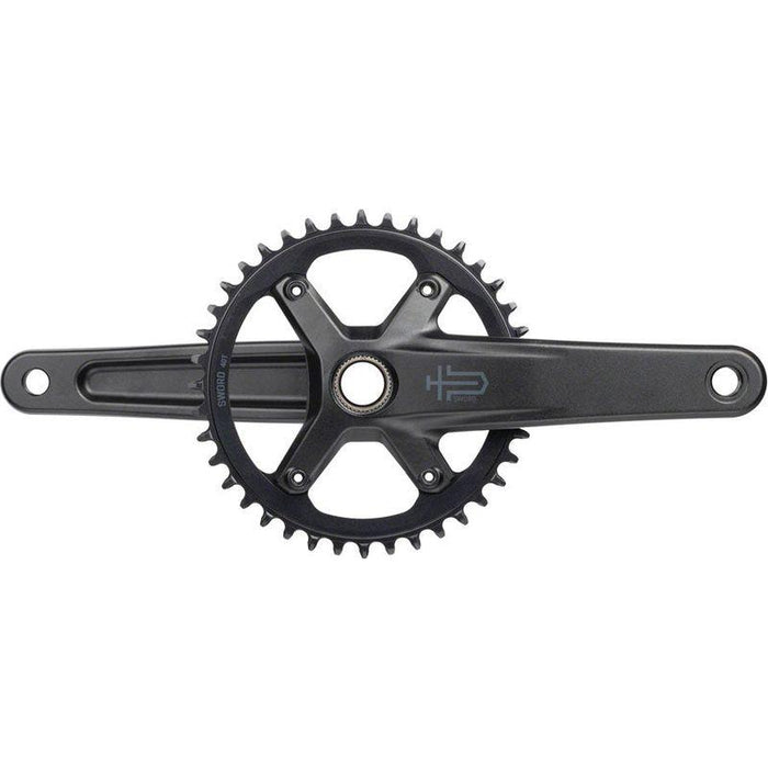 microSHIFT Sword 1x Crankset - 165mm 10-Speed 40t 110 Asym BCD 24mm Spindle Black