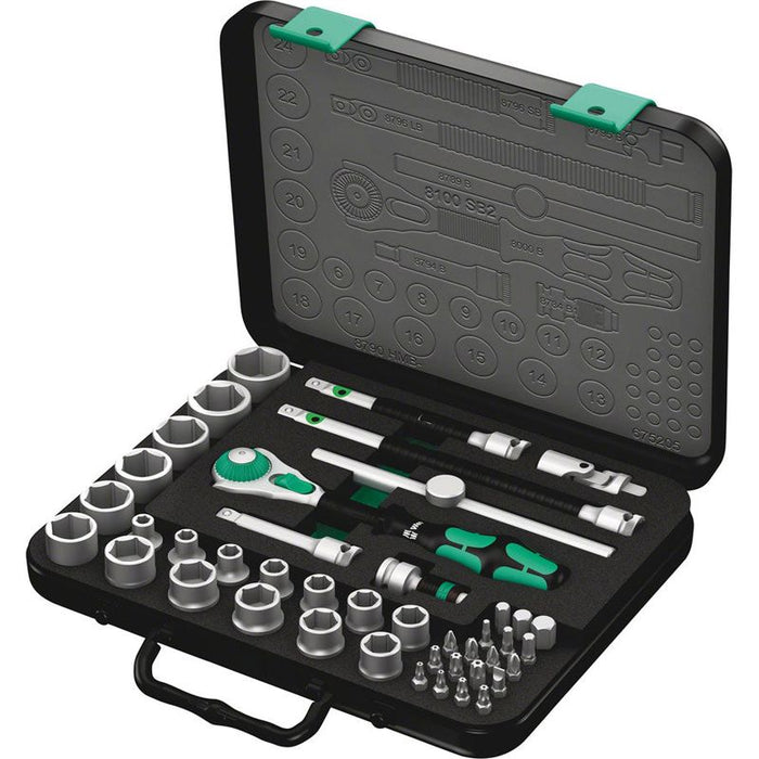 Wera 8100 SB 2 Zyklop Speed Ratchet Set 3/8 Drive Metric