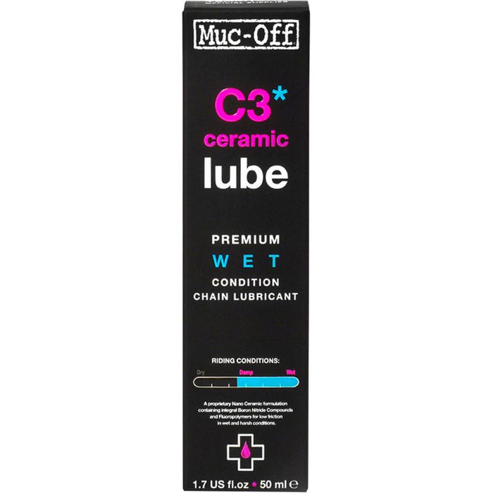 Muc-Off C3 Wet Ceramic Bike Chain Lube - 50ml Drip