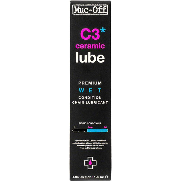 Muc-Off C3 Wet Ceramic Bike Chain Lube - 120ml Drip