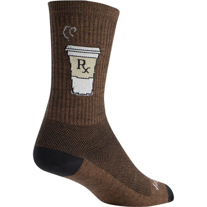 SockGuy Wool Addict Socks - 6inch Brown Small/Medium