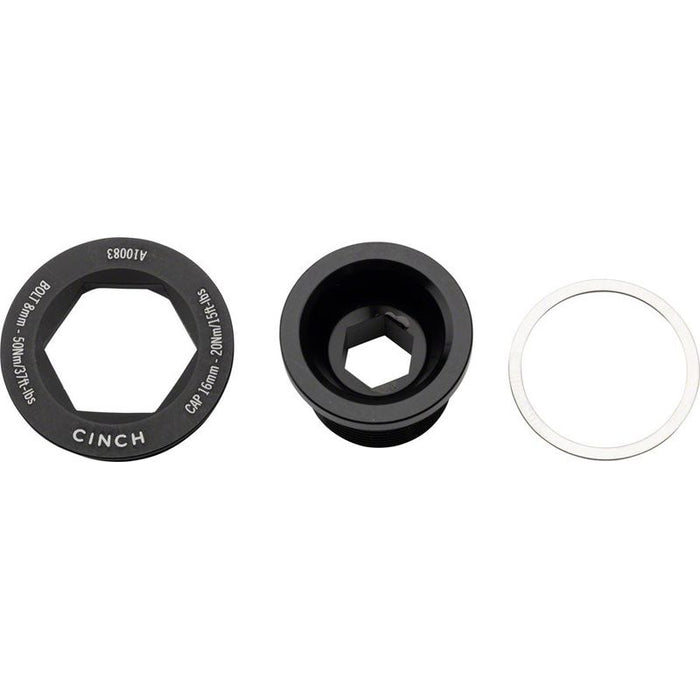 RaceFace CINCH Bolt and Puller Cap Set Matte Black M18x15