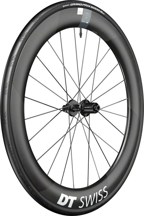 DT Swiss ARC 1400 DiCut 62 Rear Wheel - 700 12 x 142mm Center-Lock HG11 Road/XDR Ratchet EXP 36 Black WTS w/GP5000 STR Tire