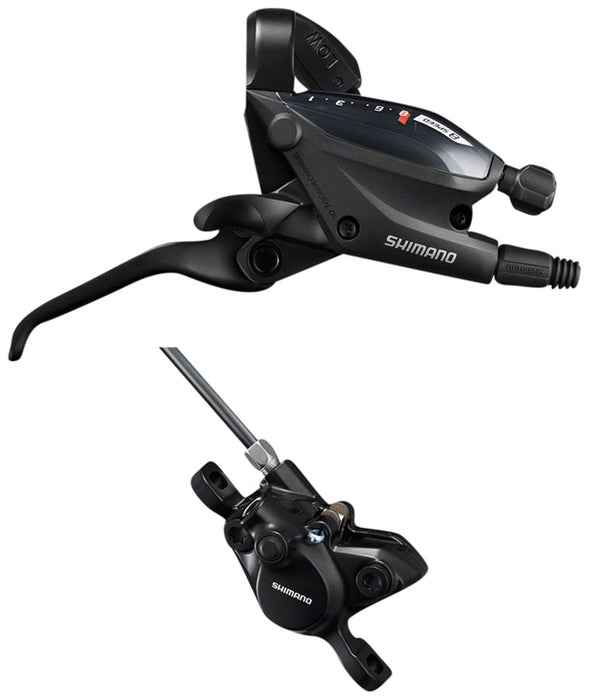 Shimano ST-EF505 EZ Fire Plus Shift/Brake Lever with BR-MT200 Disc Brake Caliper - Right/Rear 8-Speed 2-Piston Black
