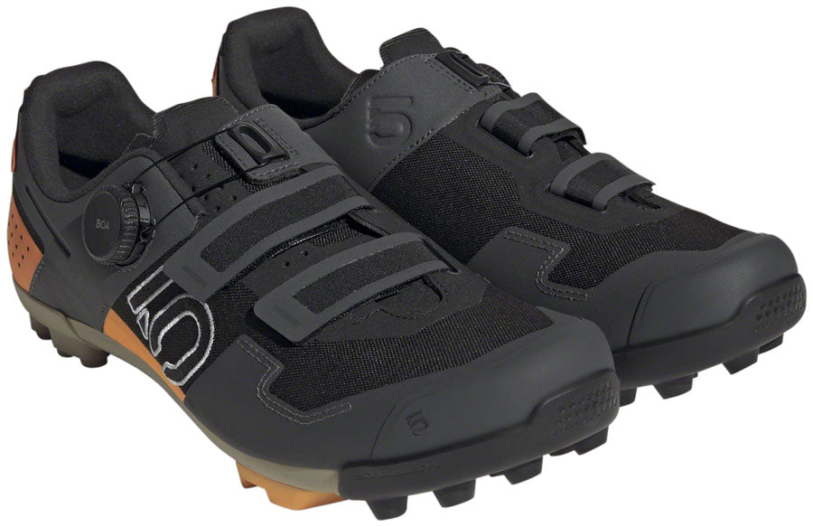 Five Ten Kestrel BOA Mountain Clipless Shoes - Men's Core Black/Ftwr White/Impact Orange 6