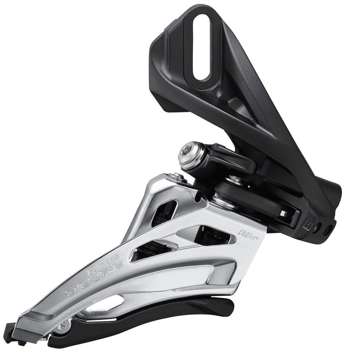 Shimano Deore FD-M4100-D Front Derailleur - 10-Speed Double Side Swing Front Pull Direct Mount Silver/Black