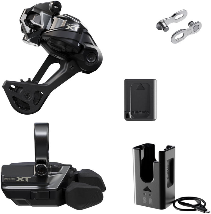 Shimano Deore XT M8250 Di2 Wireless Upgrade Kit - M8250-SGS Rear Derailleur M8250-R Shifter Battery Charger Quick Link