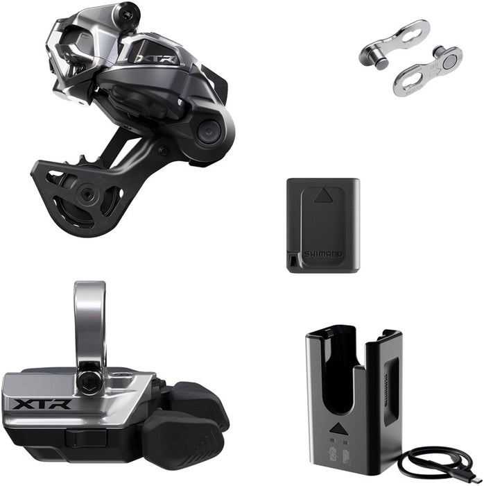 Shimano XTR M9250 Di2 Wireless Upgrade Kit - Includes M9250-GS Rear Derailleur M9250-R  Shifter Battery Charger Quick Link