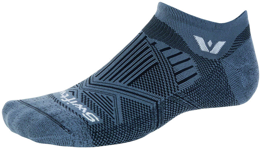 SwiftWick Aspire No Show Socks - Denim Xlarge